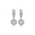 Geometric Clear CZ Dangle 925 Sterling Silver Earrings