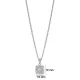 New Square Geometric Shape Baguette 925 Silver Necklace New Square Geometric Shape Baguette 925 Silver Necklace