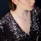 Geometric Square Shiny Baguette 925 Silver Necklace