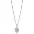 Oval Shape Baguette 925 Sterling Silver Necklace