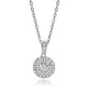New Round Shiny Baguette For Woman 925 Silver Necklace New Round Shiny Baguette For Woman 925 Silver Necklace