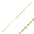 Star Baguette Shape Turquoise Sterling Silver Bracelet