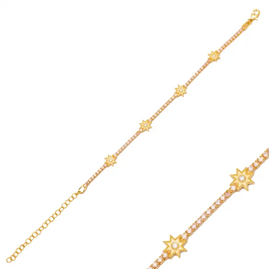 Unique Star Design Shiny Zircon Stone Tennis Bracelet For Woman 925 Sterling Silver Jewelry Unique Star Design Shiny Zircon Stone Tennis Bracelet For Woman 925 Sterling Silver Jewelry