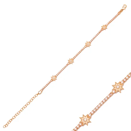 Unique Star Design Shiny Zircon Stone Tennis Bracelet For Woman 925 Sterling Silver Jewelry Unique Star Design Shiny Zircon Stone Tennis Bracelet For Woman 925 Sterling Silver Jewelry