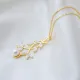 Pearl With Marquise CZ Ivy 925 Sterling Silver Necklace