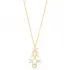 Pearl With Marquise CZ Ivy 925 Sterling Silver Necklace
