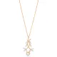 Pearl With Marquise CZ Ivy 925 Sterling Silver Necklace