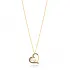 Flower in Heart Pearl Design with Black Zircon Stone Charm Necklace 925 Sterling Silver Jewelry