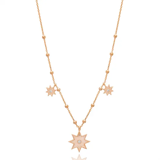 Star Ball Chain 925 Sterling Silver Necklace Star Ball Chain 925 Sterling Silver Necklace