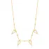 Geometric Triangle Ball Chain CZ Shaker Silver Necklace