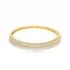 Clear Single Row CZ 6 by 5cm 925 Sterling Silver Bangle
