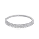 Clear Single Row CZ 6 by 5cm 925 Sterling Silver Bangle Clear Single Row CZ 6 by 5cm 925 Sterling Silver Bangle