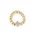 Chain Marquise Cut CZ Cluster 925 Sterling Silver Ring