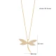 Dragonfly Clear CZ For Woman Sterling Silver Necklace