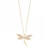 Dragonfly Clear CZ For Woman Sterling Silver Necklace