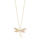 Dragonfly Clear CZ For Woman Sterling Silver Necklace