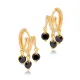 Shaky Black CZ Dangle 925 Sterling Silver Earrings Shaky Black CZ Dangle 925 Sterling Silver Earrings