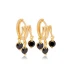 Shaky Black CZ Dangle 925 Sterling Silver Earrings