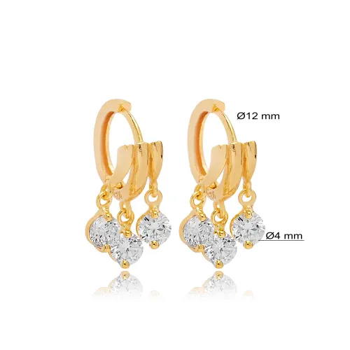 Shaky Clear CZ 925 Sterling Silver Earrings Shaky Clear CZ 925 Sterling Silver Earrings