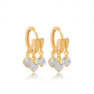 Shaky Clear CZ 925 Sterling Silver Earrings