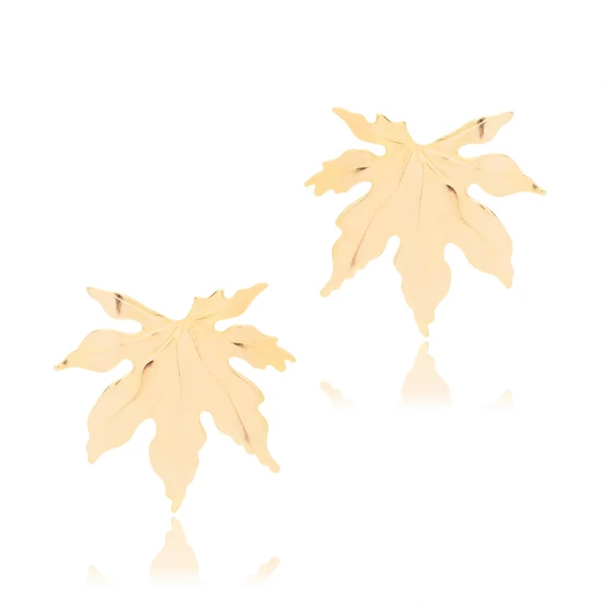 Turkish Plain Leaf 925 Sterling Silver Earrings