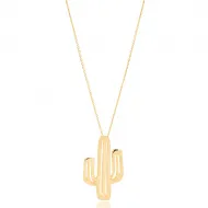 Plain Cactus 925 Sterling Silver Necklace