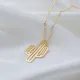 Minimalist Plain Cactus 925 Sterling Silver Necklace Minimalist Plain Cactus 925 Sterling Silver Necklace