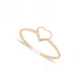 Plain Heart Thin Woman Plain 925 Sterling Silver Ring