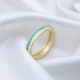 White Enamel Turquoise Band 925 Sterling Silver Ring White Enamel Turquoise Band 925 Sterling Silver Ring