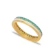 White Enamel Turquoise Band 925 Sterling Silver Ring White Enamel Turquoise Band 925 Sterling Silver Ring