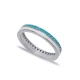White Enamel Turquoise Band 925 Sterling Silver Ring White Enamel Turquoise Band 925 Sterling Silver Ring