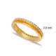 Mustard Yellow Color Enamel Clear CZ Band Silver Ring Mustard Yellow Color Enamel Clear CZ Band Silver Ring
