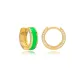 Bright Green Color Enamel Shiny CZ 925 Silver Earrings Bright Green Color Enamel Shiny CZ 925 Silver Earrings