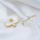 Round Cut CZ Push Back 925 Sterling Silver Earrings Round Cut CZ Push Back 925 Sterling Silver Earrings