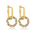 Multi Colour Hollow Dangle 925 Sterling Silver Earrings