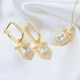 Elagant Square Shape CZ Dangle Sterling Silver Earrings - Sade 925 Silver Jewelry