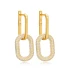 Oval Shape Hollow Dangle 925 Sterling Silver Earrings