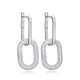 Oval Shape Hollow Dangle 925 Sterling Silver Earrings | 925 Sterling Silver Wholesale | Sade Silver Oval Shape Hollow Dangle 925 Sterling Silver Earrings - Sade 925 Silver Jewelry