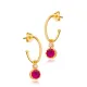 Round Design Ruby Stone Stud Earrings Round Design Ruby Stone Stud Earrings