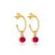 Round Design Ruby Stone Stud Earrings Round Design Ruby Stone Stud Earrings
