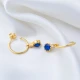 Round Sapphire 925 Sterling Silver Earrings | 925 Sterling Silver Wholesale | Sade Silver Round Sapphire 925 Sterling Silver Earrings - Sade 925 Silver Jewelry