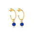 Round Sapphire 925 Sterling Silver Earrings