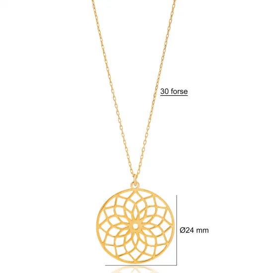 Plain Flower Traditional 925 Sterling Silver Necklace Plain Flower Traditional 925 Sterling Silver Necklace