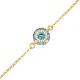 New Round Shape Aquamarine 925 Sterling Silver Bracelet New Round Shape Aquamarine 925 Sterling Silver Bracelet