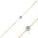New Round Shape Aquamarine 925 Sterling Silver Bracelet New Round Shape Aquamarine 925 Sterling Silver Bracelet
