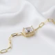 Rectangle Cut Shiny CZ Geometric Square Silver Bracelet - Sade 925 Silver Jewelry