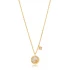 Mother Of Pearl Moon With Hanging Star Silver Necklace