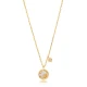 Mother Of Pearl Moon With Hanging Star Silver Necklace