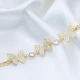 Triple Butterfly Animal Clear CZ 925 Silver Bracelet - Sade 925 Silver Jewelry