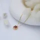 Square Shape Garnet Stone Minimalist Design Charm Necklace Square Shape Garnet Stone Minimalist Design Charm Necklace